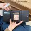 Carteira Horizontal Curta Minimalista Estilo Coreano Nova Cor Sólida com Alça 70% de Desconto Fivela com Zíper Curto Estilo Japonês