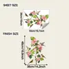 Fun-F1105 Flor de Begônia da Primavera Porta de Vidro Externa e Janela Espelho Decoração de Embelezamento para Casa Adesivo de Janela Autoadesivo