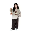 Suéter para Niñas Transfronterizo 2026 Otoño Profundo Nuevo Estilo Infantil Otoño/Invierno Dibujos Animados Tejido Ropa Exterior Mediano/Grande Ropa Infantil Moderna