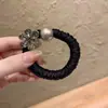 Elástico de Cabelo Simples de Luxo Leve com Strass e Pérola Novo Estilo 2026 Suporte para Rabo de Cavalo Não Danifica o Cabelo Elástico de Cabelo de Alta Elasticidade Durável para Mulheres