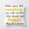 Funda de Almohada Romántica para Pareja Día de San Valentín Estampado de Letras Decorativa Poliéster Lino Funda de Almohada Personalizable