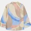 Roupas femininas europeias e americanas transfronteiriças, top listrado casual da moda mais vendido no AliExpress com detalhe de nó + calça de perna reta