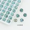 Brincos de Zircônia Imitação Corte Rosa de Milênio de Oito Lados 6mm Diamante de Vidro Brilhante Acessórios de Unhas Portáteis