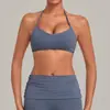 Almofada de Peito Areia de Outono Sutiã de Yoga Costas Nuas Apertado Roupa Esportiva Esporte Corrida Fitness Top 6932