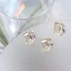 Nova Joia de Unha com Diamantes Quadrados de Cristal Transparente de Gelo Exquisite Joia de Unha com Diamantes de Cristal Acabada de Alta Qualidade