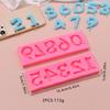 Molde de silicona con forma de tarjeta digital 0-9 para hornear pasteles DIY
