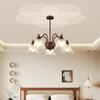 Lámpara de Araña de Sala de Estar Pastoral Americana Creativa Celebridad de Internet Lirio de los Valles Foco Lámpara Francesa Lámpara Retro Lámpara Medieval para Restaurante Dormitorio