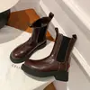 Botines Chelsea Cortos para Mujer, Estilo Nuevo Otoño/Invierno 2026, Cuero Suave Texturizado, Banda Elástica, Suela Gruesa, Tacón Grueso