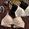 Comercio Exterior Transfronterizo Popular Ropa Interior Femenina de Triángulo Francés Sin Costuras Push-Up Sexy Hueco Transpirable Sujetador Estilo Delgado de Verano