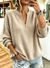 Suéter casual de gola alta com meio zíper estilo coreano para mulheres, cor sólida, corte solto, ombro caído, top pullover de tricô macio e aconchegante de manga longa