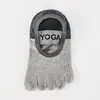 Calcetines de Yoga de Cinco Dedos para Mujer, Calcetines Deportivos Cortos Antideslizantes Profesionales, Calcetines para Piso de Entrenamiento Físico en Interiores, Calcetines con Dedos para Pilates