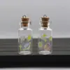 Botella de Vidrio Creativa Transparente Botella de los Deseos Botella de Deriva Ojo de Oveja Corcho Trébol de Cuatro Hojas Mariposa Colgante de Botella de los Deseos
