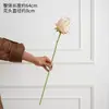 Flor de Simulação de Alcachofra Haste Única Flocado Protea Rei Decoração Suave para Casa Casamento Flor Falsa Adereço de Fotografia Flor Decorativa Atacado