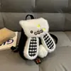 Mochila Fofa de Orelhas de Coelho Desenho Animado para Mulheres 2025 Nova Moda Tendência Super Popular Mochila de Celebridade da Internet Bolsa Peluda de Inverno