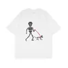 Camiseta Unisex Versátil Divertida de Manga Corta con Estampado de Gato Creativo Estilo Callejero Americano de Seda de Leche