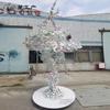 Escultura abstracta de metal de acero inoxidable para paisaje exterior, fuente de agua de mariposa, proyecto comunitario, escultura grande, decoración de edificio de villa