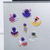 Serie creativa de astronautas acrílico refrigerador mini dibujos animados animación heterosexual acrílico transparente imán venta al por mayor