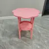 Mesa auxiliar con borde de encaje, gabinete, mesa móvil, mesita de noche, estante pequeño de almacenamiento simple para mesita de noche de dormitorio, mesa de café casera con forma de nube