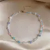 Collar Redondo de Cristal Inspirado en la Dopamina, Cadena Clavicular de Lujo Ligero de Nicho, Collar Dulce Versátil Personalizado para Mujer