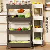 Estante de almacenamiento para espacios estrechos, carrito pequeño para huecos de cocina, gabinete de almacenamiento de múltiples capas para el lateral del refrigerador, pequeño gabinete de almacenamiento para espacios estrechos para el baño
