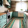 Tapetes de piso para cozinha estilo americano para envio internacional, absorventes, resistentes à sujeira, fáceis de manter, tapetes de pé em formato de tira longa, conjunto de tapetes para porta de entrada