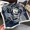Lenço Quadrado de Seda Artificial para Mulheres Coreanas, Alta Qualidade, Estilo Fashion, Estampa Criativa, 70cm Quadrado, Lenço de Pescoço, Faixa de Cabelo, Gravata
