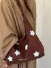 Bolsa de Ombro Retro Bordada com Estrela Estilo Coreano Shuai Mi Home para Mulheres, Nova Bolsa Casual de Ombro Cruzado Outono 2026 para Meninas Jovens