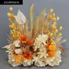 Novo Suporte de Chão para Flores de Casamento 50cm Flores Realistas Decoração de Casamento Arranjo de Flores Palco T Flores para Corredor Flores Artificiais de Casamento
