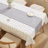 2026 Novo Estilo Luxo Leve High-End Toalha de Mesa Impermeável à Prova de Óleo Resistente ao Calor Lavável Tapete de Mesa Retangular Capa para Mesa de Centro
