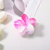 Nuevo Clip de Garra de Flor de Plumeria Electrochapado de Color Gradiente con Efecto de Gota de Lluvia, Pasador Simple y Elegante para Mujer, Accesorio para el Cabello