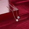Brincos de Prata 925 com Diamante Flash para Mulheres, Brincos Furados, Novos Brincos 2025, Brincos, Brincos Elegantes e de Alto Padrão para Mulheres