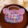 Set de Diademas Infantiles Transfronterizo, Bandas Elásticas Pequeñas de Alta Elasticidad para Niñas, No Dañan el Cabello, Diademas en Caja, Anillos de Toalla para el Cabello de Niñas Pequeñas