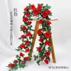 Venta Caliente Transfronteriza Arco de Enredadera de Rosas Artificiales Decoración Flor Artificial Enredadera Enredadera Hebilla para Conducto de Aire Acondicionado Enredadera Artificial