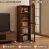 Estante de Livros de Chão à Prova de Poeira Estante Simples de Chão para Casa Sala de Estar Armário de Armazenamento Camadas com Porta