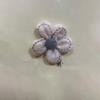 Accesorios de Ropa de Primavera, Accesorios Florales Hechos a Mano de Tela, Accesorios Florales de Hilo Brillante Bordados, Cinco Pétalos Bordados de Organza