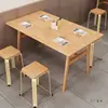 Combinación de Mesa y Sillas para Restaurante de Comida Rápida Catering Comercial Tienda de Snacks y Fideos Tienda de Desayunos Mesa de Comedor Económica Mesa Rectangular para 4 Personas