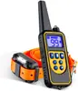 Dispositivo de Entrenamiento para Perros, Dispositivo Anti-Ladrido, Recargable, Impermeable, Anti-Ladrido, Control Remoto de Larga Distancia de 800 m, Collares de Descarga Eléctrica para Mascotas, Transfronterizo
