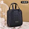 Nueva bolsa de cosméticos tejida de gran capacidad, bolsa de almacenamiento portátil de PU de viaje de alto valor con compartimentos para cosméticos y lápiz labial.