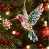 Nuevos adornos navideños de cristal de lujo transfronterizos, decoraciones navideñas de acrílico