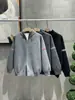 Cardigan suéter de gola alta meio tom com zíper, masculino, primavera, outono, inverno, estilo americano, moderno, solto, casual, jaqueta de tricô