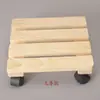 Soporte móvil para flores de madera maciza soporte para macetas base para macetas con rueda universal estante móvil bandeja de madera cuadrada rectangular rueda universal