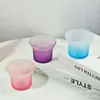 Taza de Café Creativa de Alta Gama con Patrón Vertical de Color Degradado para Colgar de la Oreja, Taza para Bebidas Frías, Taza para Malteada Helado, Vaso para Beber Doméstico