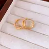 Brincos redondos de zircônia banhados a ouro 18k real, brincos elegantes vintage requintados de alta qualidade, brincos de moda de nicho para mulheres