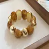 Pulseira Europeia e Americana Transfronteiriça de Pérolas com Contas Acrílicas, Pulseira de Estilo Étnico Retrô, Luxo Leve, Fashion, Joia de Mão Simples e Versátil