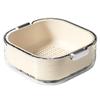 Set de Seis Piezas de Cesta de Drenaje de Lavabo para Verduras de Doble Capa para Cocina Sala de Estar Hogar Bandeja Simple de Plástico para Lavar Frutas Cesta para Verduras