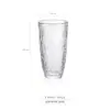 Venta al por mayor Nuevo Color Patrón Martillado Vaso de Vidrio Estilo Japonés Regalo Uso en Casa Borde Dorado Vaso para Bebidas de Jugo Vaso Patrón Martillado En Stock