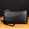 Bolso de Mano Nuevo Transfronterizo para Hombre, Bolso tipo Sobre Portátil, Bolso de Cuero para Teléfono Móvil, Bolso Pequeño tipo Clip Casual, Bolso de Mano de Marca de Moda para Hombre