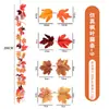 En stock simulación hoja de arce de otoño ratán festival de la cosecha hojas falsas artificiales hoja de arce de halloween ratán decoración del hogar