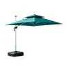 El soporte de aleación de aluminio de doble capa en voladizo para sombrilla de patio proporciona sombra estable para el patio o la terraza, creando fácilmente un ambiente fresco al aire libre.