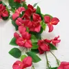 Enredadera Artificial de Buganvilla Decoración de Boda Flor Falsa Cadena de Flores de Plástico Enredadera Cubierta para Tubería de Aire Acondicionado Envoltura Decoración de Techo